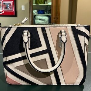 Tory Burch Robinson Fret-Patchwork Totebag